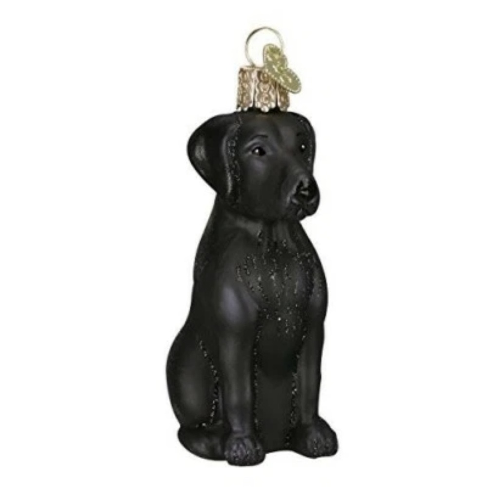 Old World Christmas BLACK LABRADOR‎ Glass Ornament With Box NEW